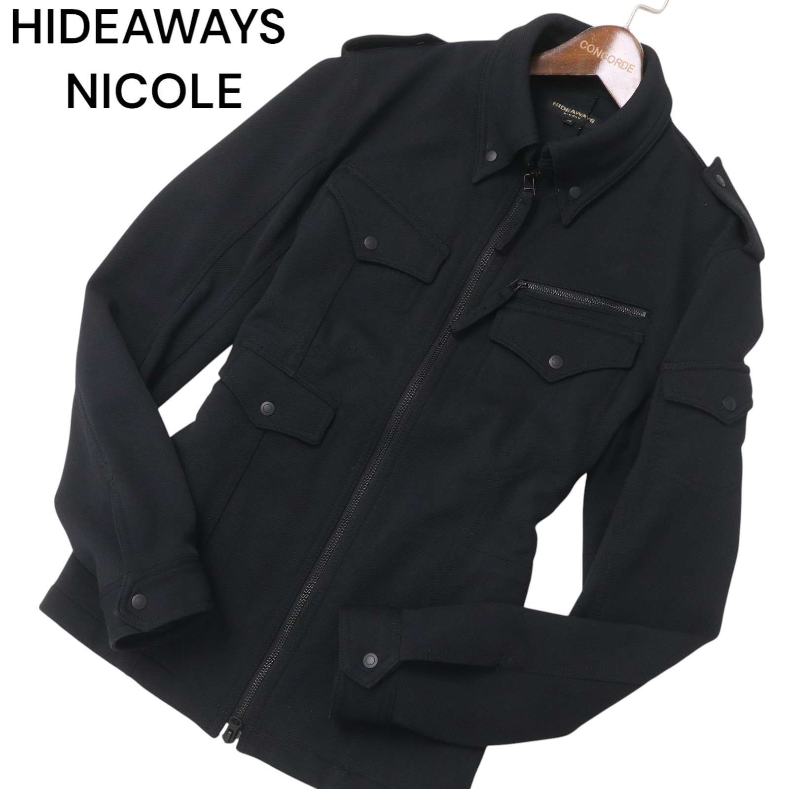 HIDEAWAYS NICOLE ハイダウェイ ニコル 通年☆ ミリタリー ブルゾン 