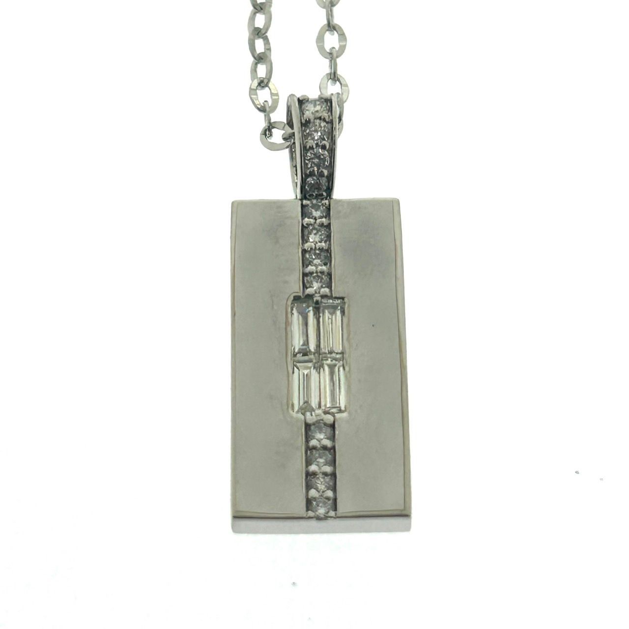 新品仕上済み Pt900 Pt850 天然 ダイヤモンド ネックレス D:0.37ct 