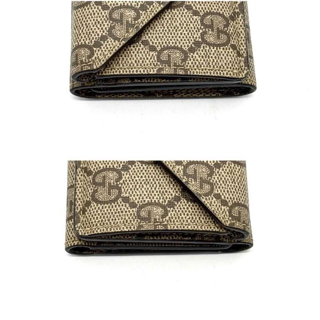 未使用級◆バレンシアガ グッチ 三つ折り財布 エブリデイ GGスプリーム 未使用級◇バレンシアガ グッチ 三つ折り財布 エブリデイ GGスプリーム