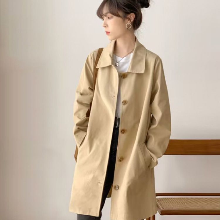 新品◆リナシメント◆聡明アイボリー！可愛い”トレンチデザイン・ハーフコート！S 新品◇リナシメント◇聡明アイボリー！可愛い”トレンチデザイン