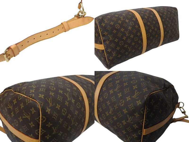 LOUIS VUITTON ルイヴィトン キーポルバンドリエール55 ボストンバッグ M41414 モノグラム PVC レザー ブラウン 美品 中古  4c070916 - メルカリ