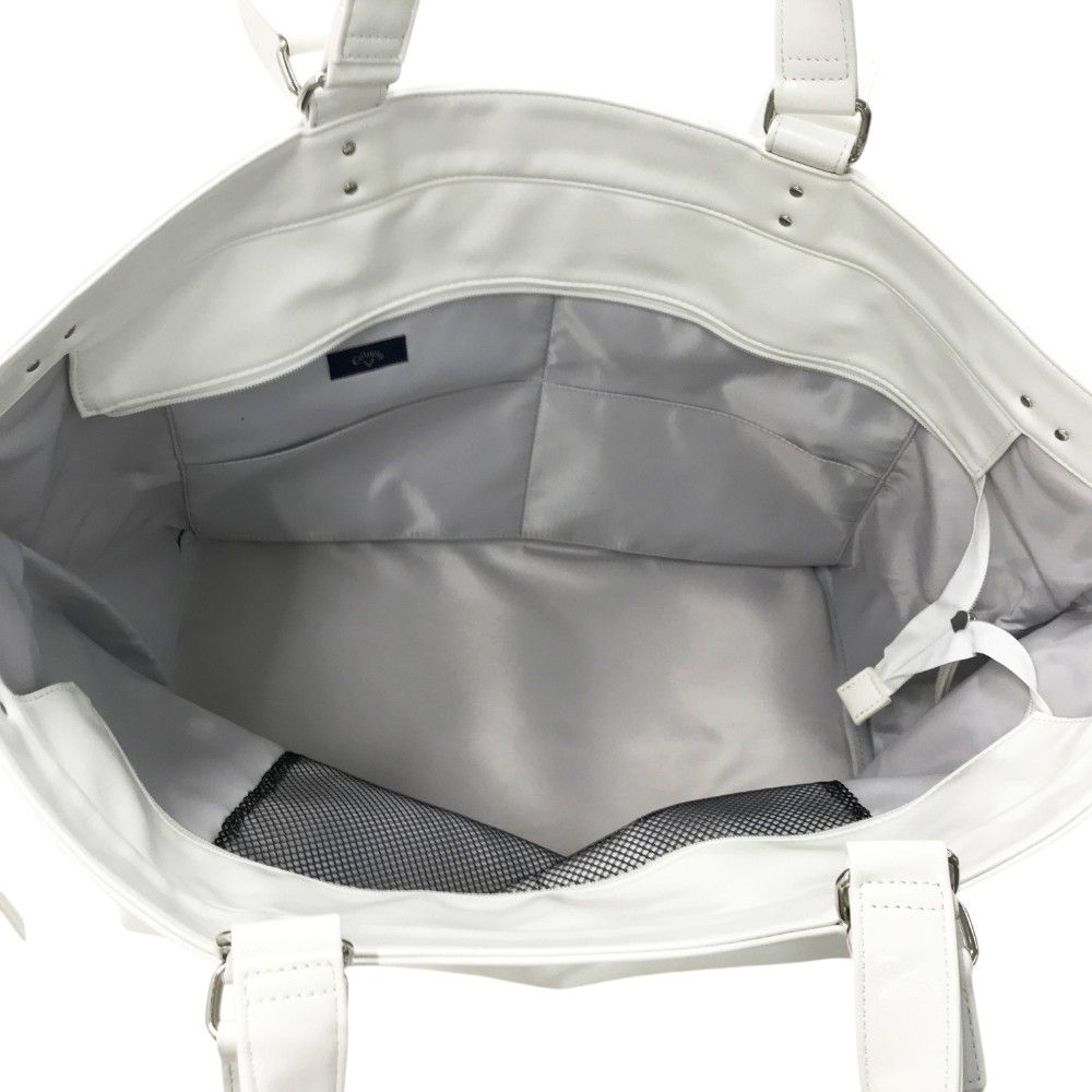 美品！Callaway ゴルフバッグ ロッカーバッグ ホワイト CALLAWAY キャロウェイ ロッカーバッグ ビッグトート ホワイト系