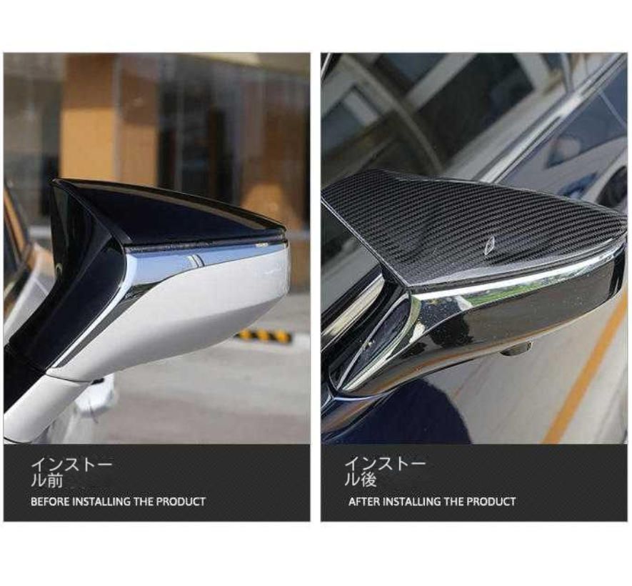 レクサスisカーボンファイバーバックミラー適用牛角ミラー保護改造カー用品外装