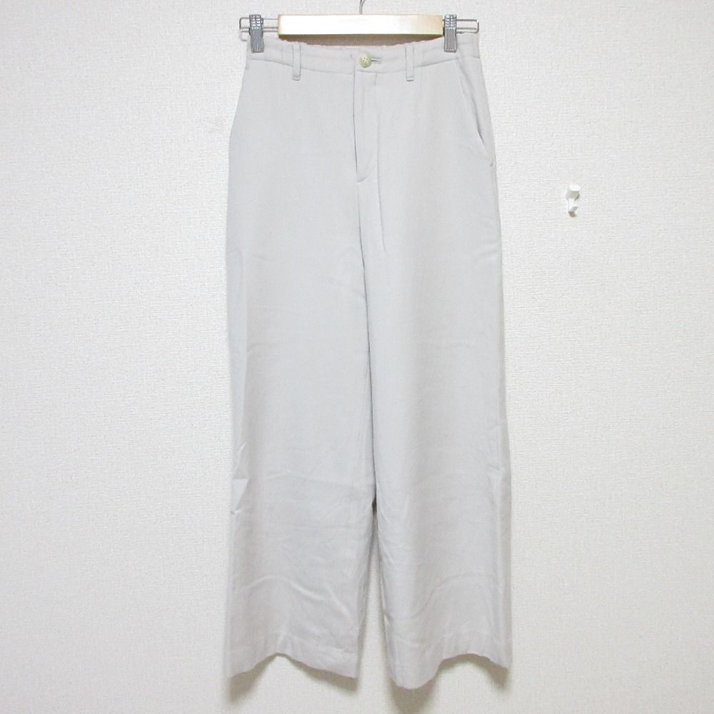 22AW GALERIE VIE ギャルリーヴィー トゥモローランド ウールサキソニー ストレートパンツ スラックス 34 ライトベージュ レディース 古着