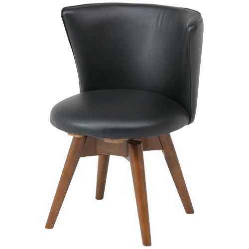 ２脚セット レザー調 デザイン ダイニングチェア ブラック ダイニング チェア