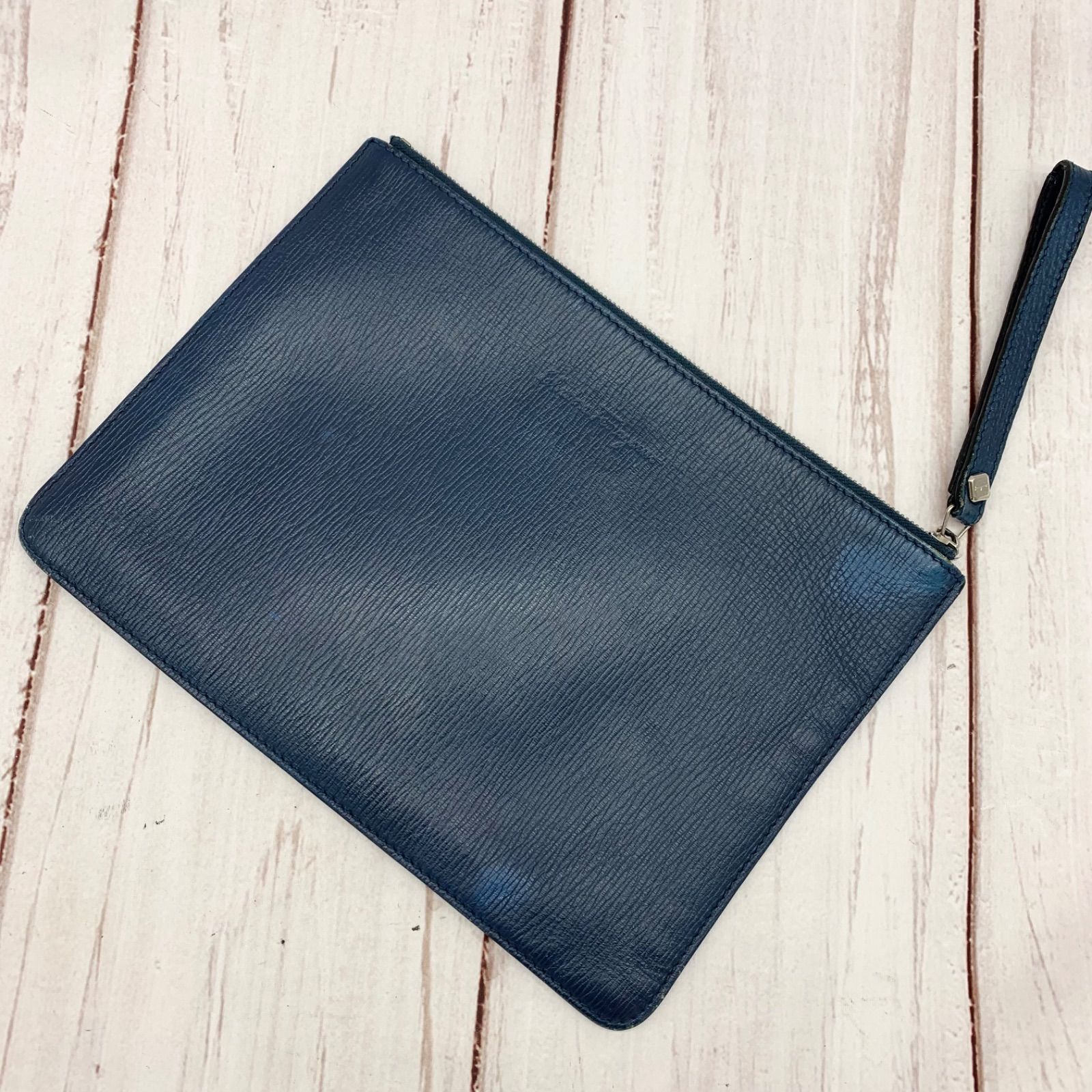 クリスチャンディオール 黒 レザー クラッチバッグ フラップ式 2WAY