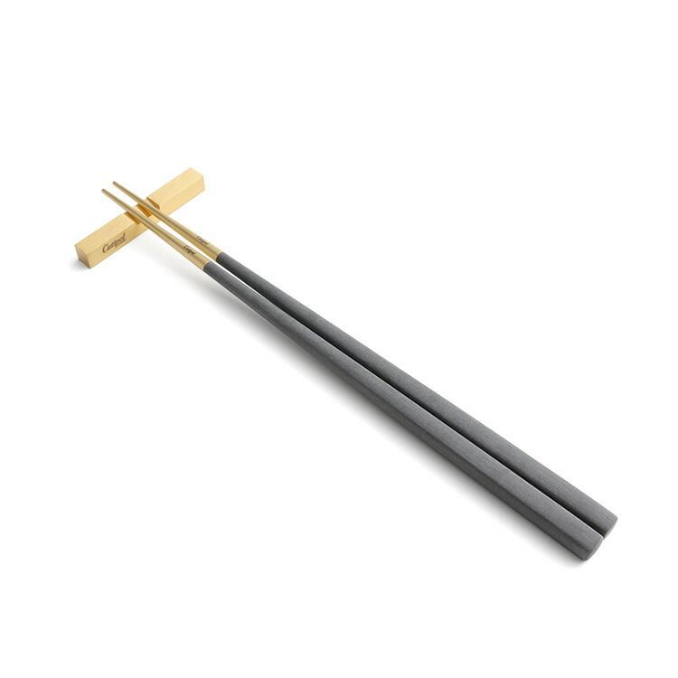 クチポール クーベ 箸 箸置きセット グレーマットゴールド Cutipol KUBE 正規販売代理店 カトラリー はし