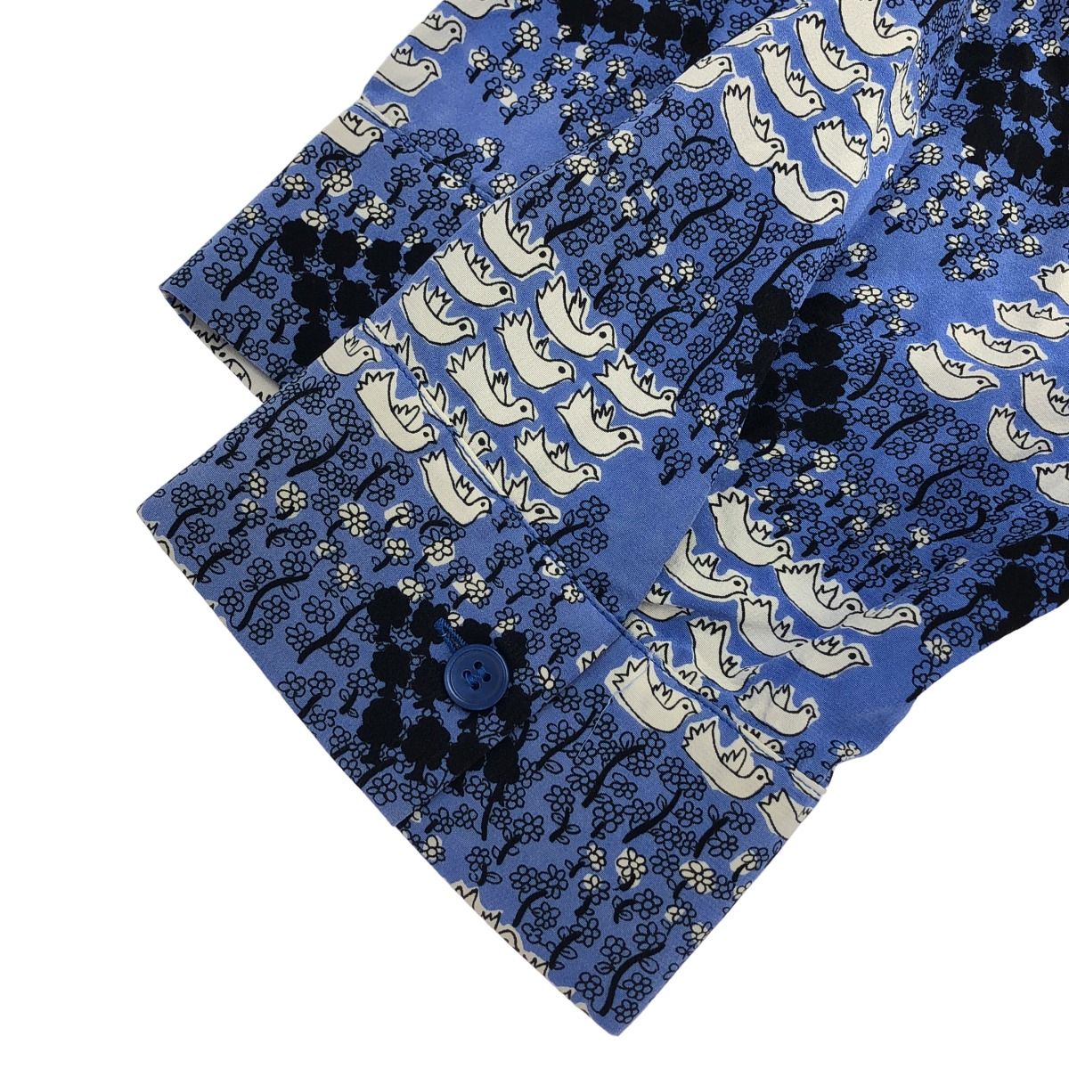 MARNI　シルクワンピース MARNI マルニ 13SS イラストシルクワンピース ブルー 40 - メルカリ