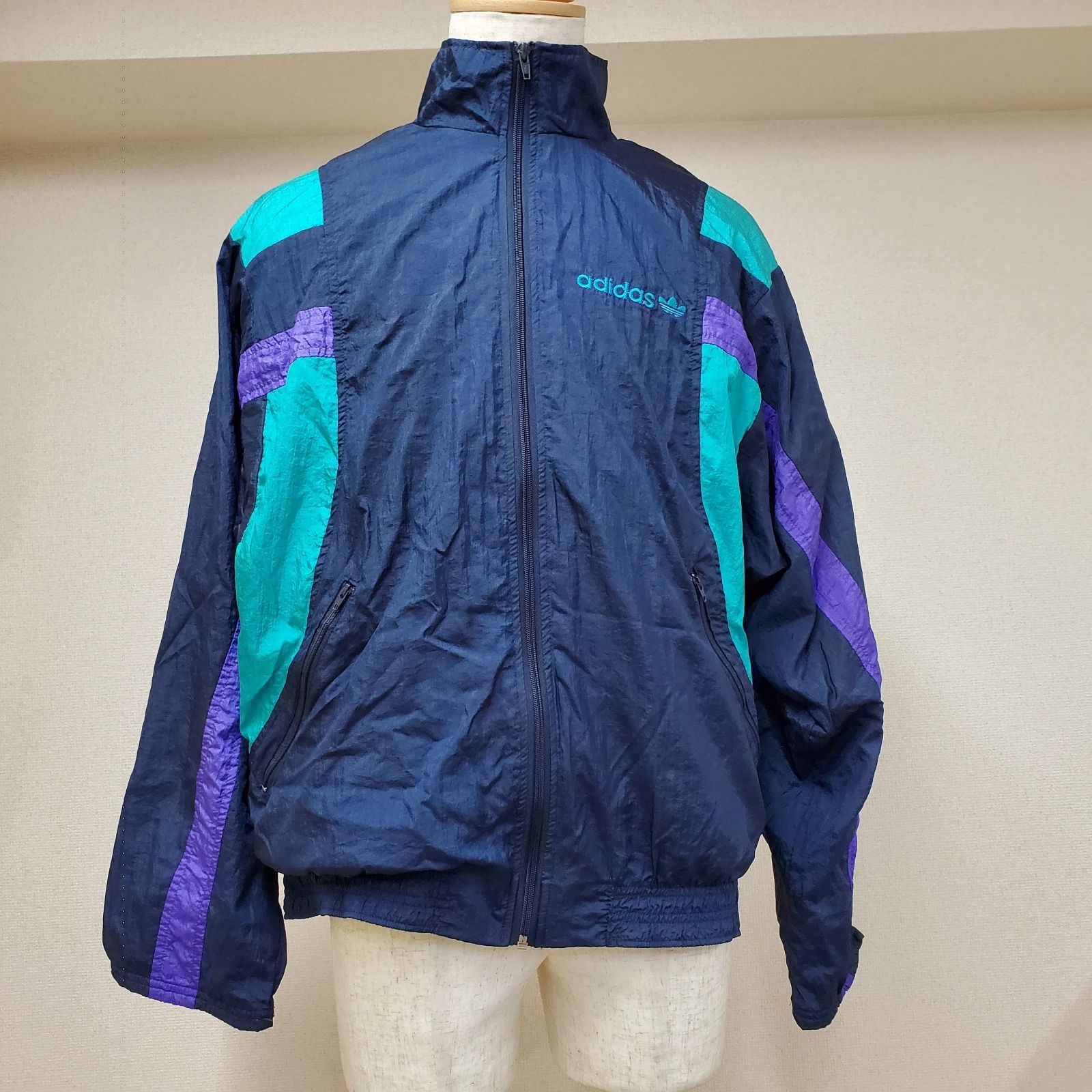 80-90s adidas アディダス ヴィンテージ ナイロンジャケット レトロ 
