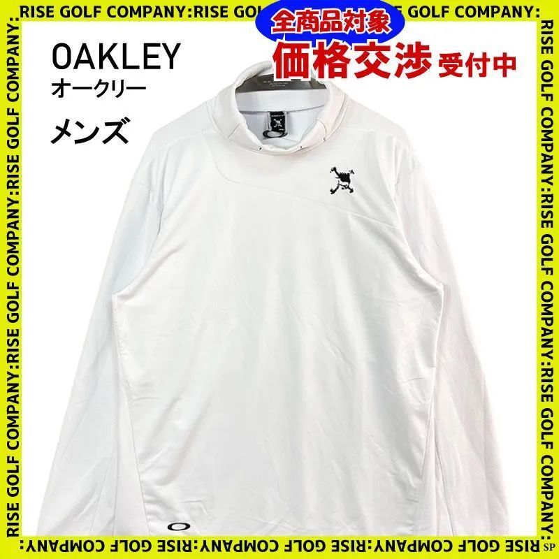 OAKLEY オークリー メンズ タートルネック 長袖 Tシャツ ホワイト XL