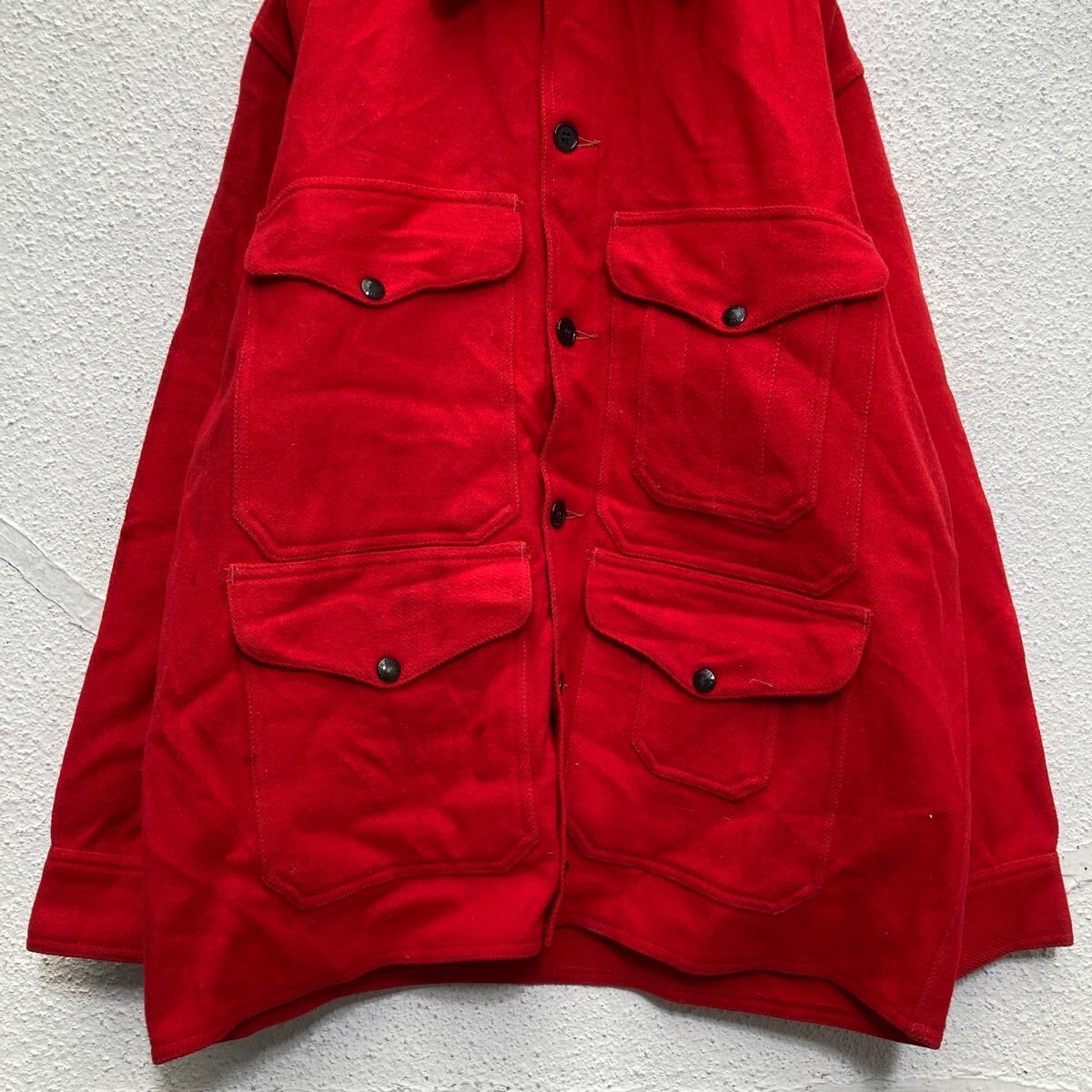 Filson Mackinaw ウール ジャケット L~ レッド フィルソンマッキーノ
