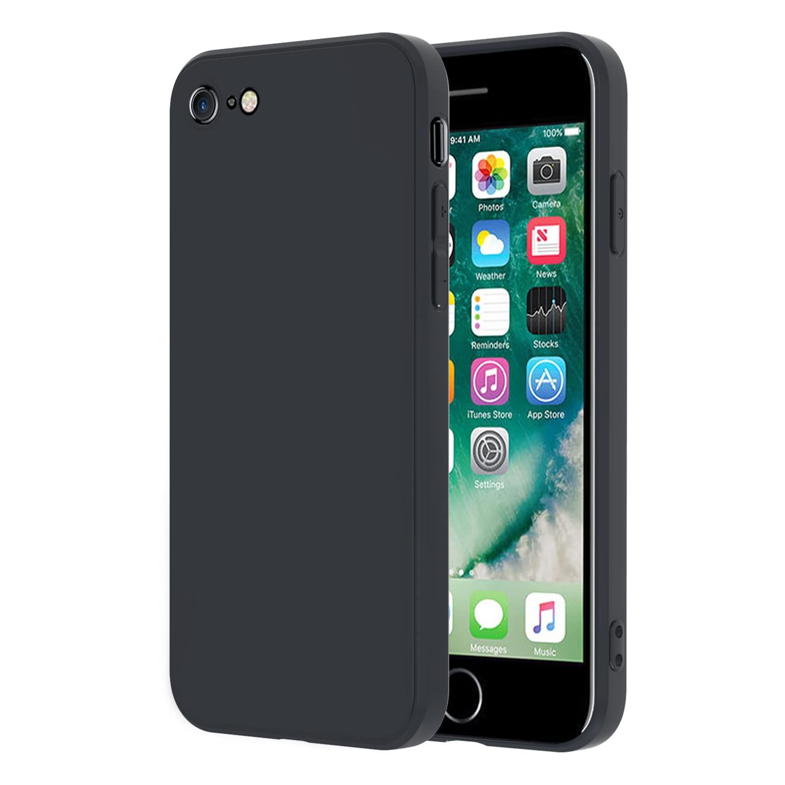 【即日発送】【在庫処分】衝撃吸収 アイフォンse 薄型 軽量 カバー シリコン TPU 4.7インチ iPhone8 iPhone7 EUMADOVE スマホケース 第2世代 (ブラック 第3世代 ケース iPhoneSE3/SE2/7/8) SE iPhon