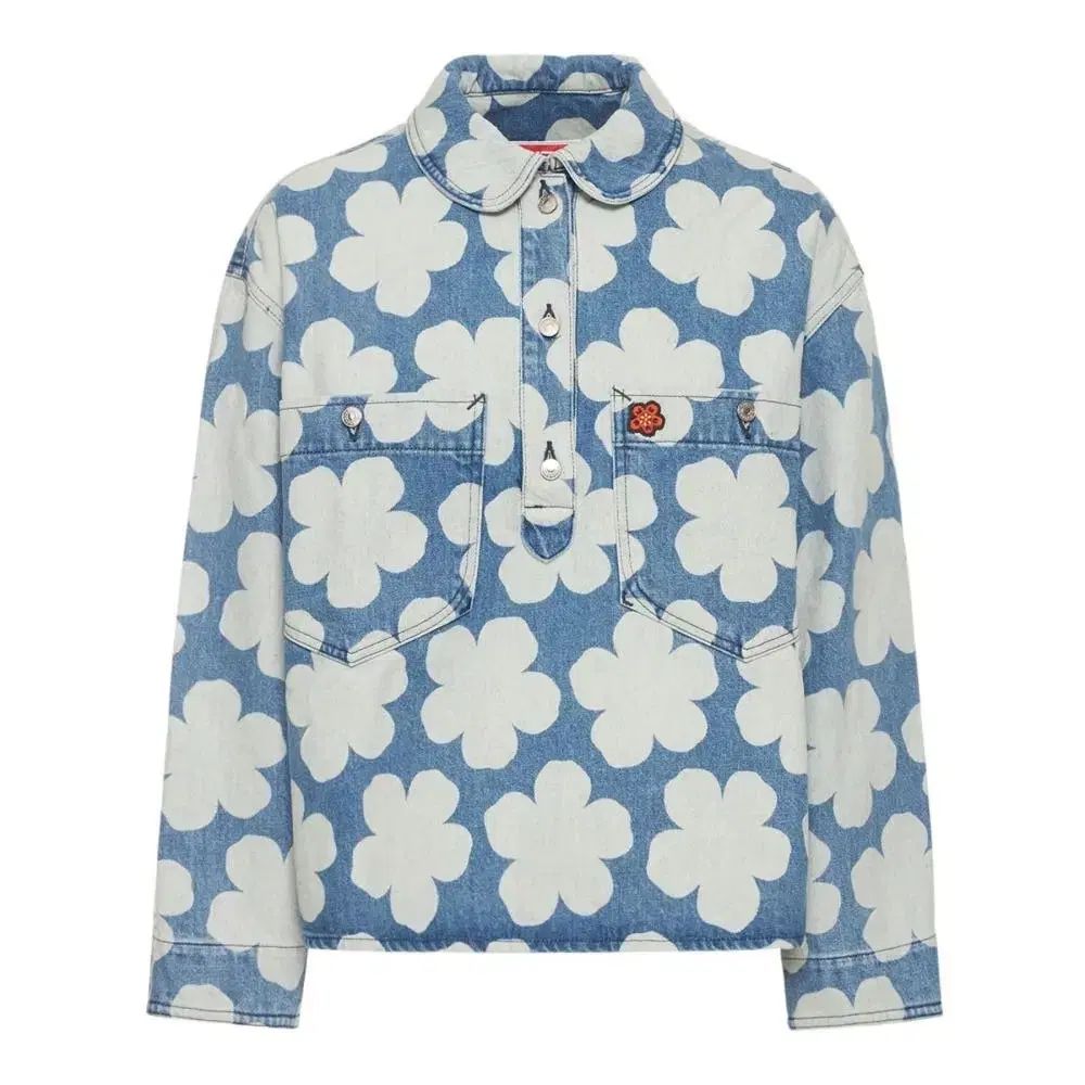 レディース KENZO ケンゾー フラワー デニム シャツ