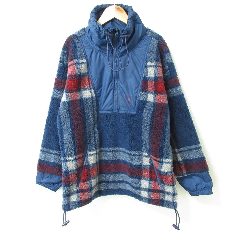 22AW Stella McCartney アディダスバイステラマッカートニー フリース ジャカード ウインタージャケット HI6076 M ブルー レディース 古着