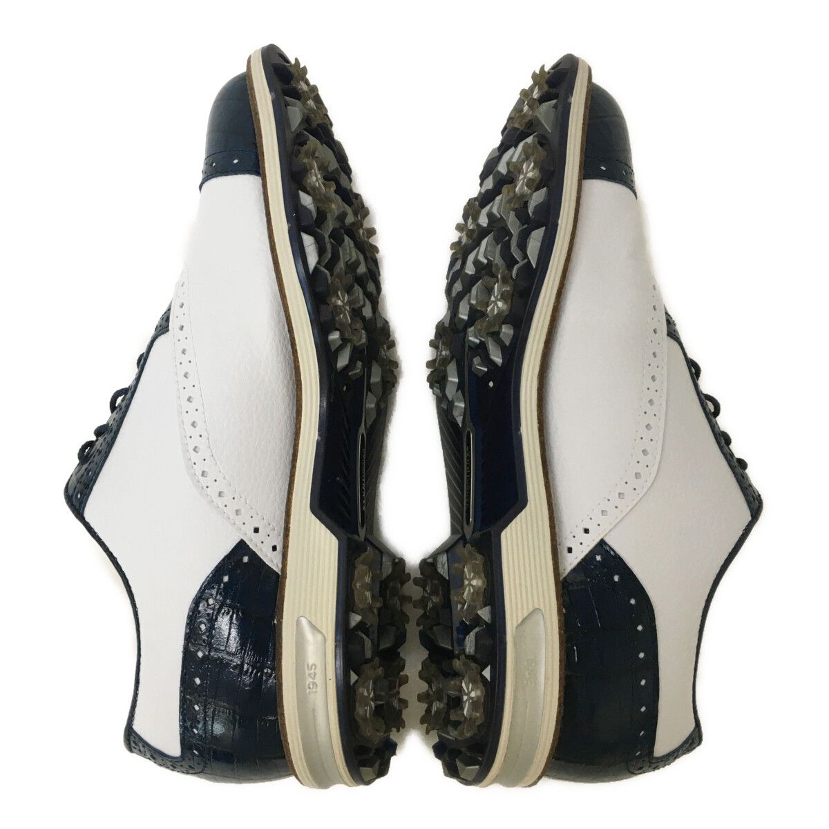 中古 フットジョイ FootJoy ゴルフシューズ 27cm ホワイト×ネイビー