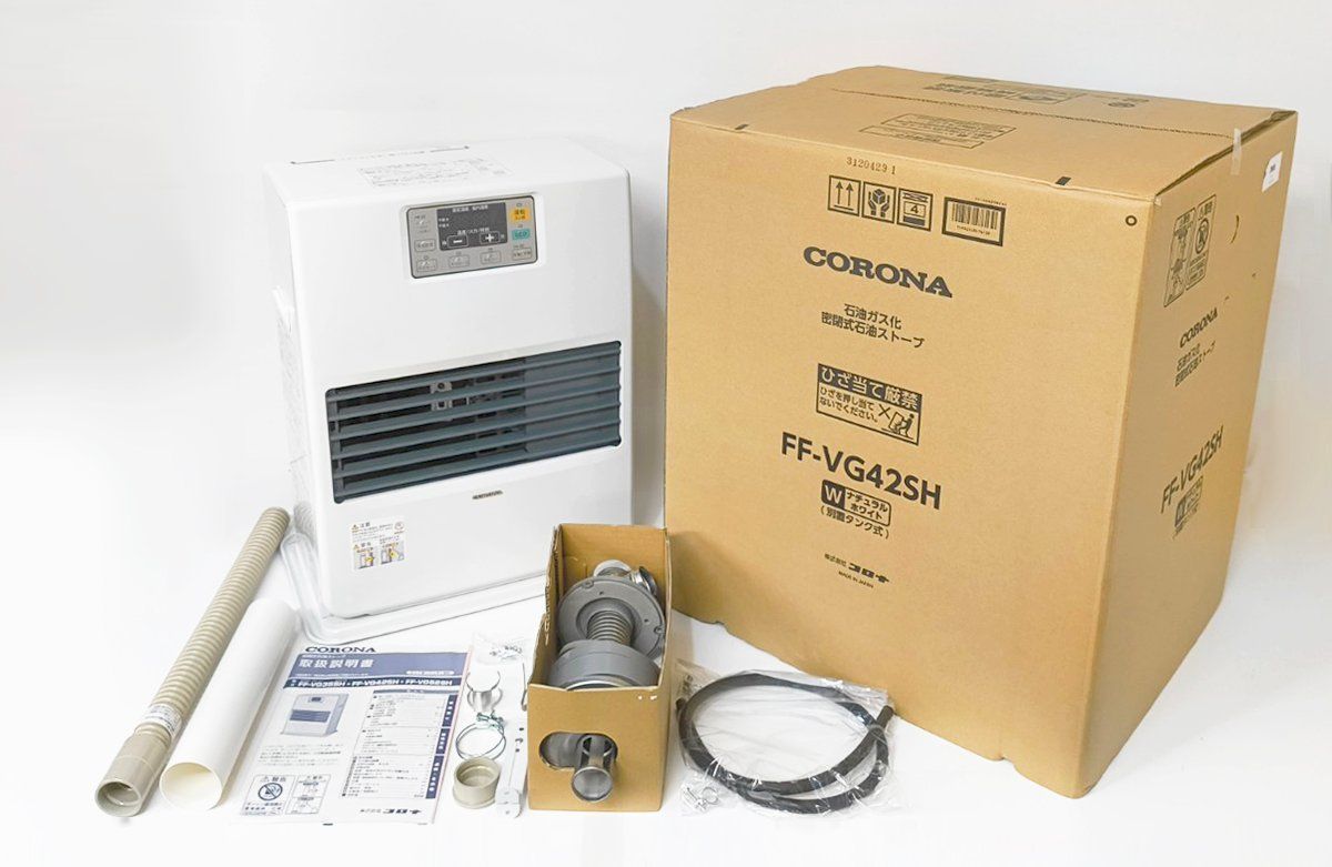 Z12362 コロナ FF-VG42SH FF式 温風 暖房機 別置タンク式 石油ストーブ 11畳 寒冷地用 大型ストーブ 2025年製 ♥品