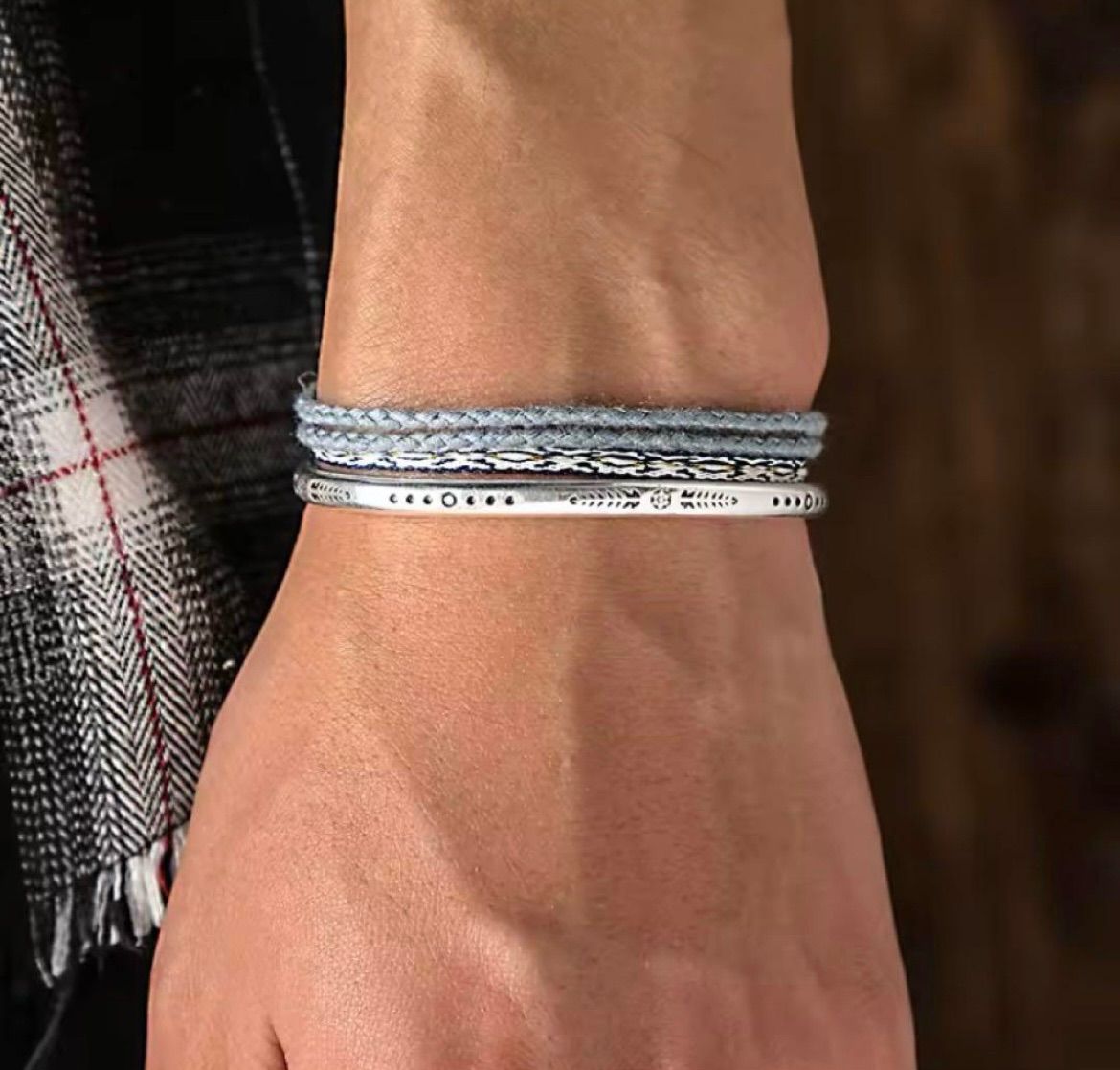 バングル ブレスレット シルバー925 刻印 アメカジ インディアン