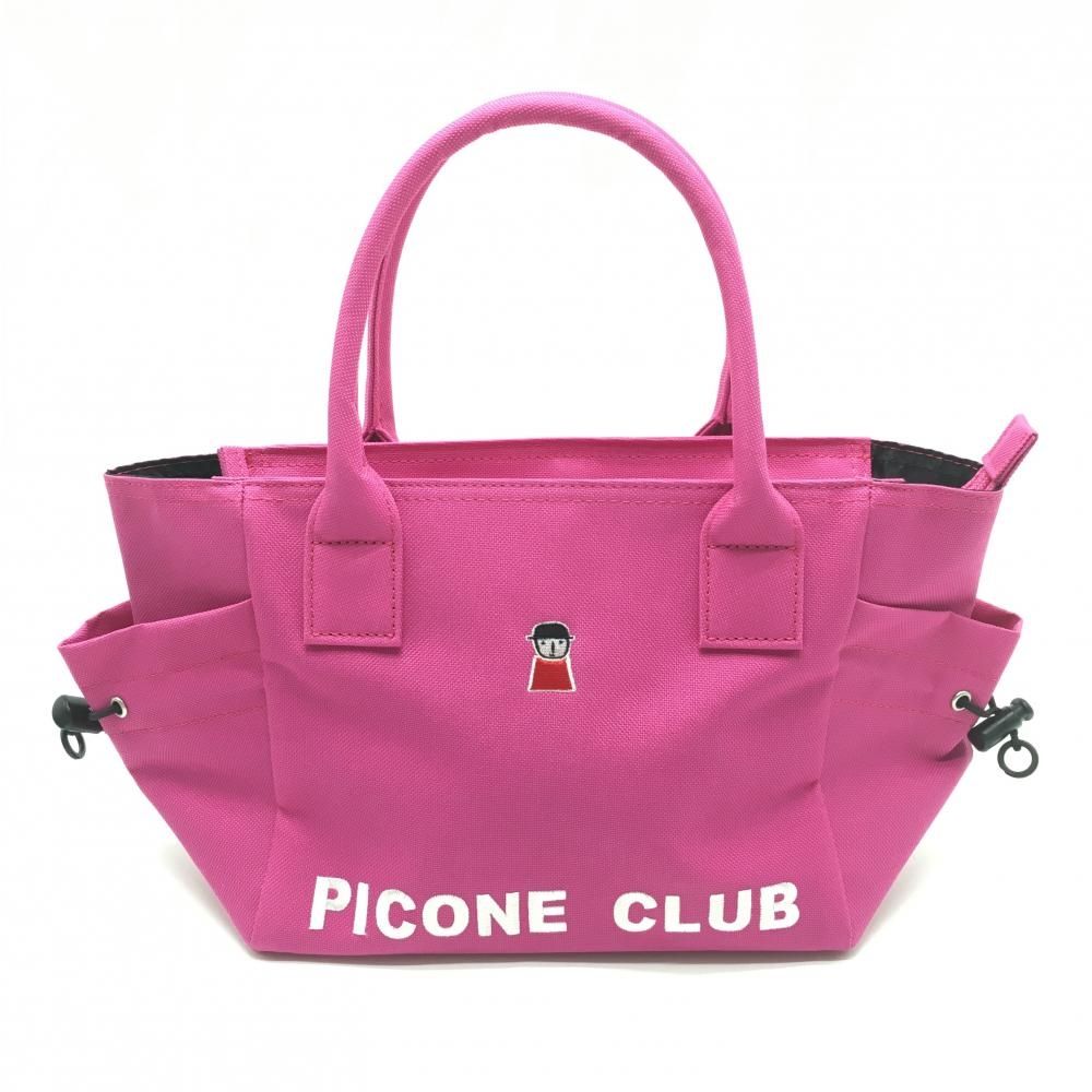 【超美品】ピッコーネクラブ カートバッグ ピンク×白 ロゴ刺しゅうゴルフ PICONE