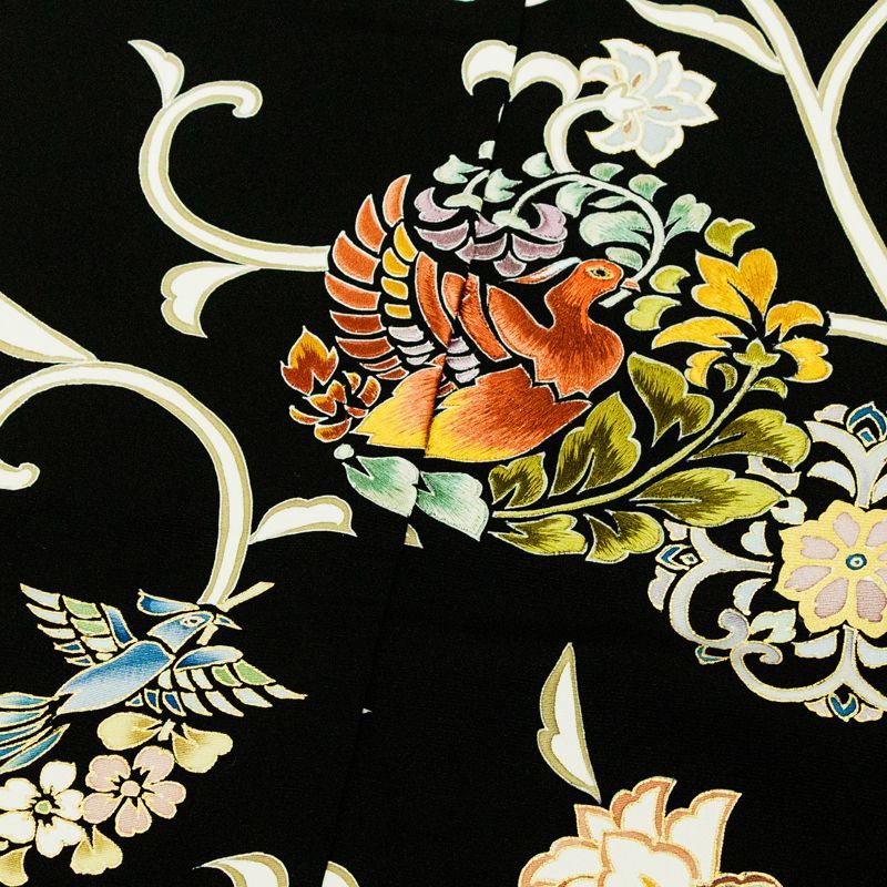 黒留袖 京友禅 手書き 作家物 正絹【新品、未使用】極上逸品【トール