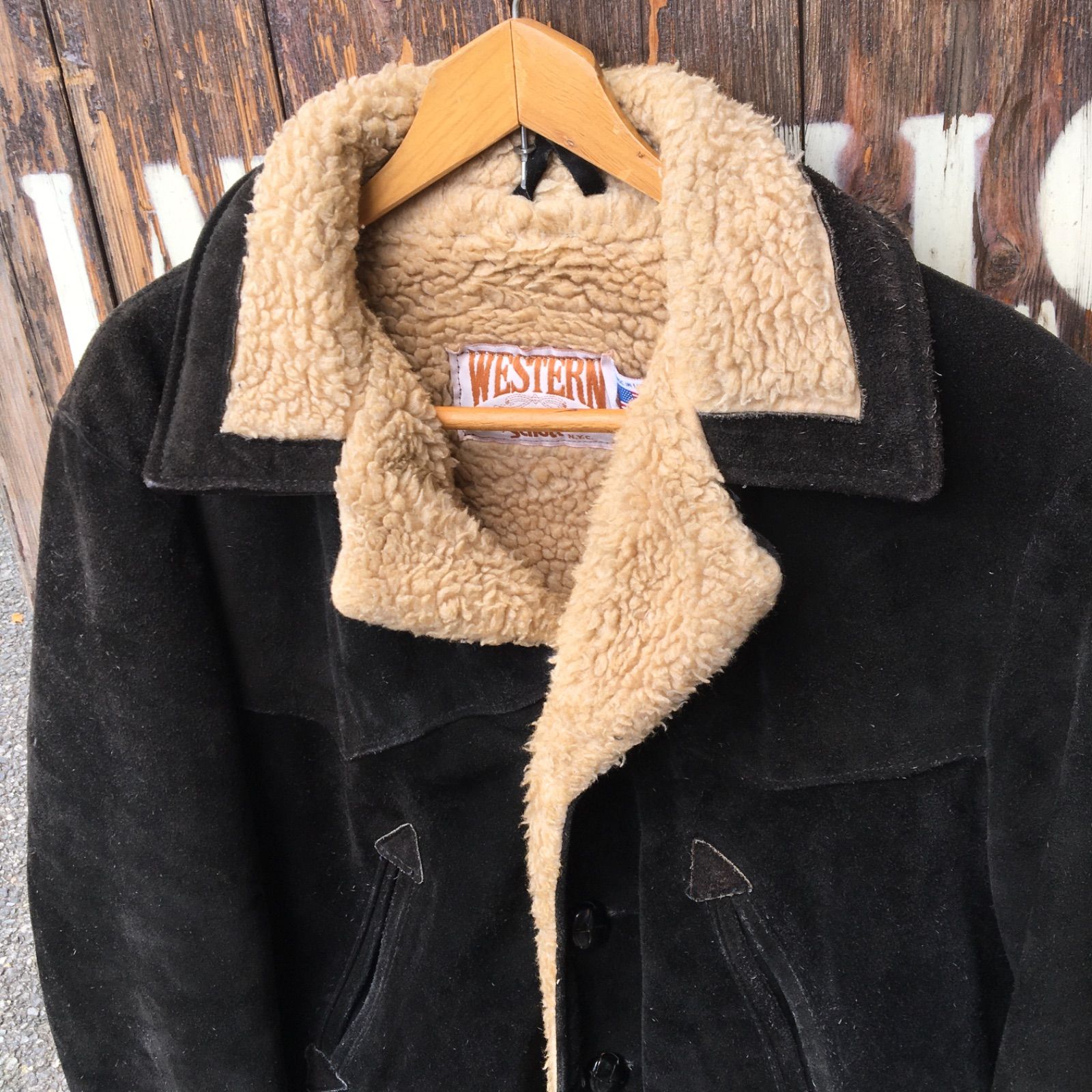 90s USA製【Schott】Ranch Coat オールド ショット スエードレザー 裏