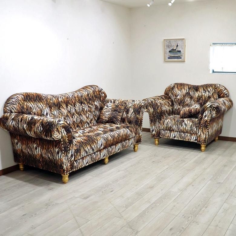 ソファーセット 3P+1P ソファ タイガー/VIP 虎柄 ソファーセット 3P+1P ソファ タイガー/VIP 虎柄 - メルカリ