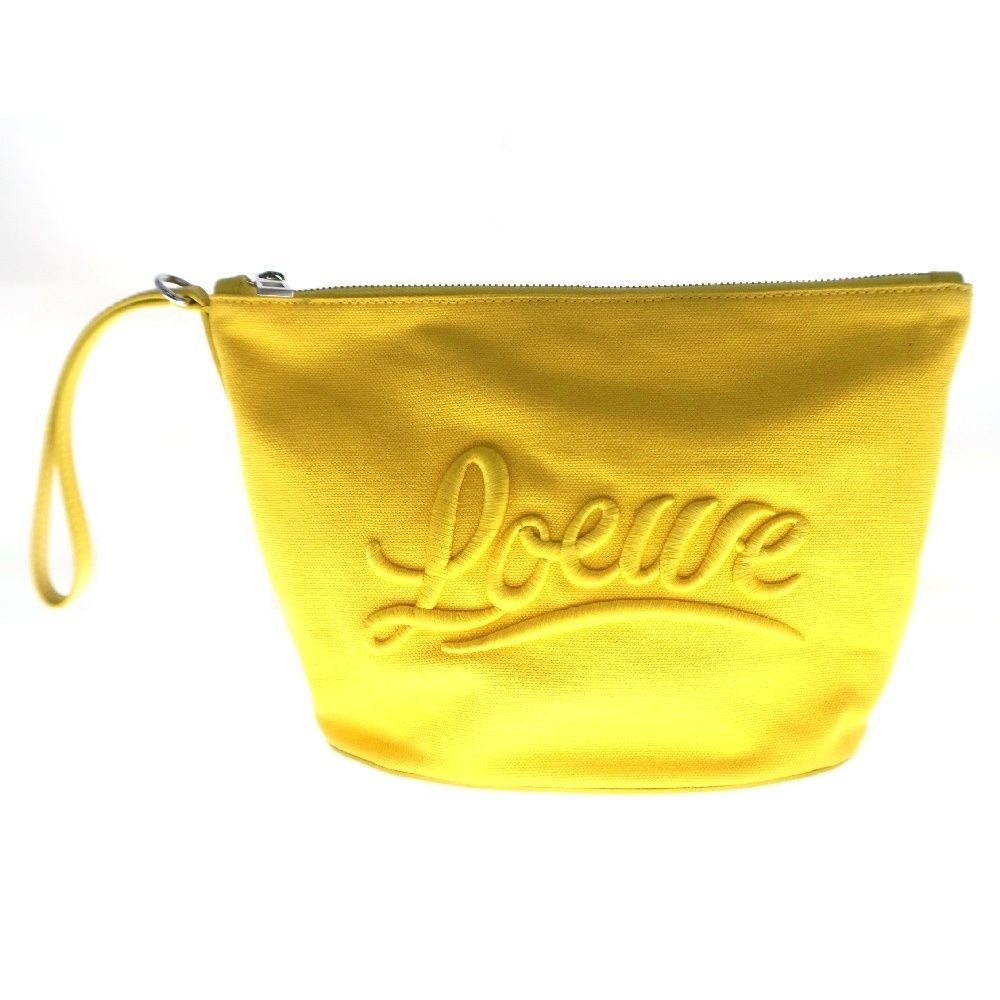 LOEWE (ロエベ) キャンバスポーチ C630G29X028100 イエロー - メルカリ