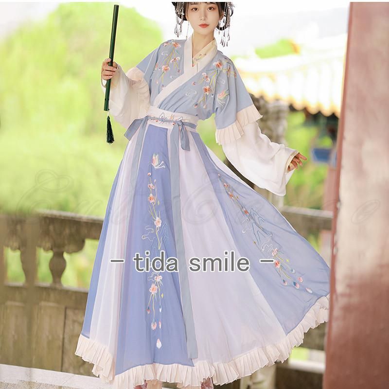 唐装漢服 レディース 中華服 チャイナドレス 改良版漢服 花柄