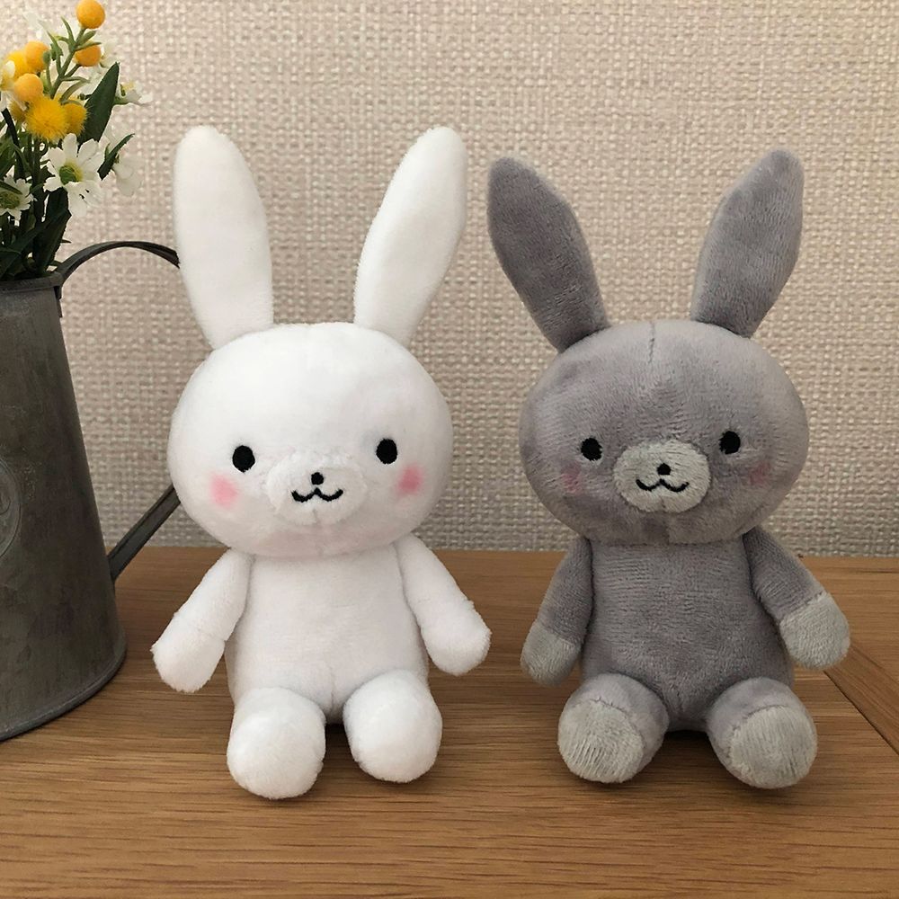 売り切りセール】なかよしうさぎぬいぐるみ（白・グレー）と