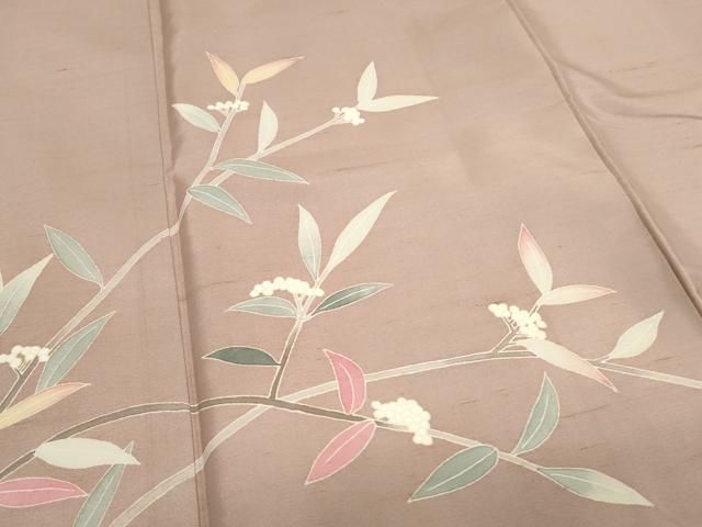 平和屋着物○本加賀友禅作家 成竹登茂男 訪問着 白山紬 枝木の実 正絹  