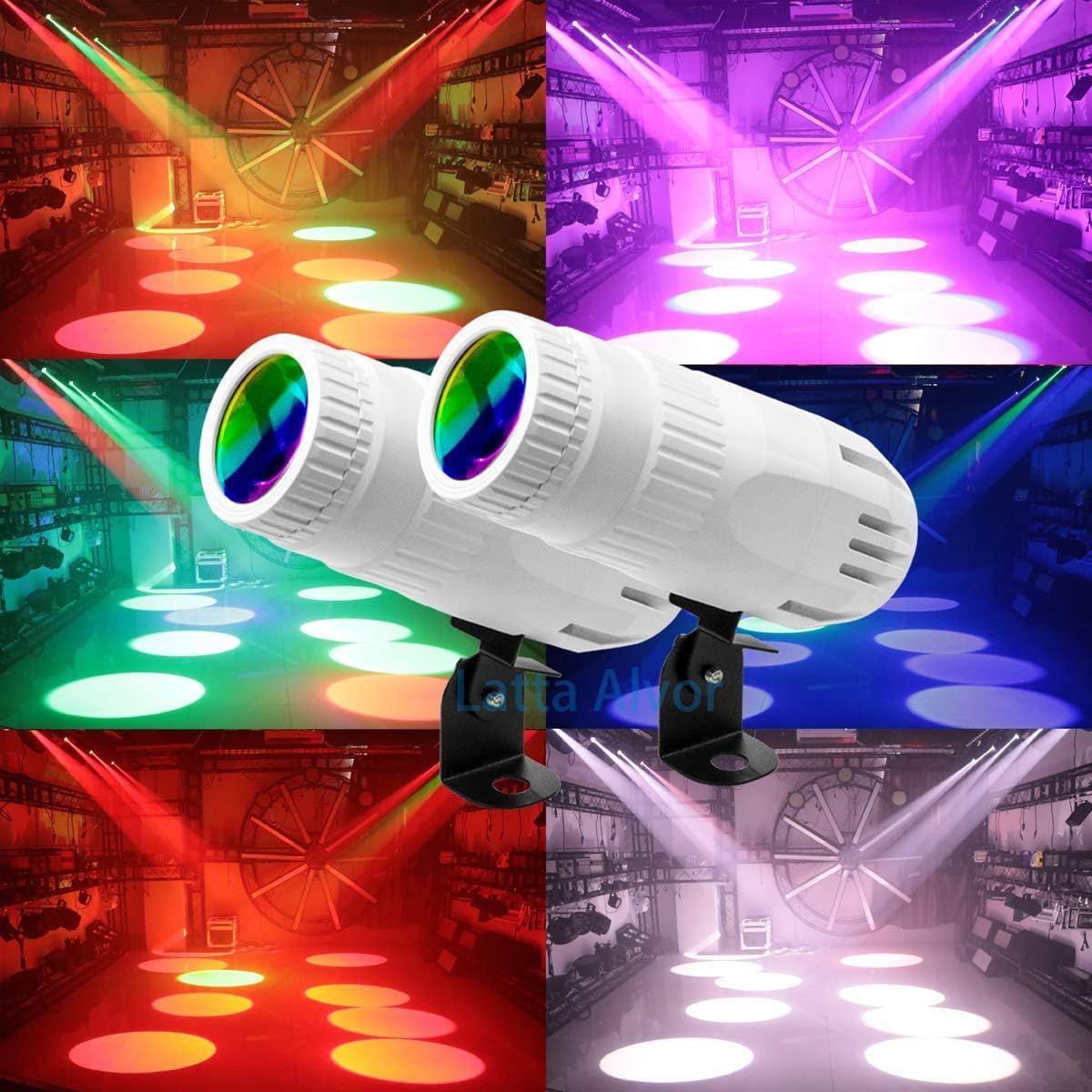 Latta Alvor 4 in 1 スモールスポットライト ミニ RGBW LED ビームスポットライト ステージ効果照明 LEDビーム ピンスポットライト ミラーボールクラブ パーティー バー DJイベント用 ホワイト