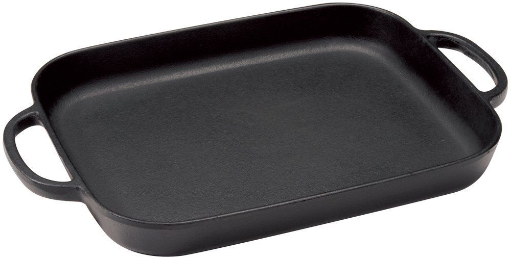 商品池永鉄工 グリルパン 角型 鉄板 IH対応 焼きそば お好み焼き 34.7×23cm 黒