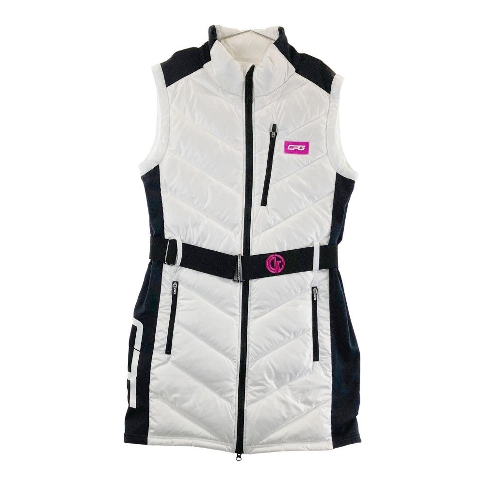 CPG GOLF ノースリーブ ダウンワンピース ホワイト Lサイズ サイズ：L CPG GOLF シーピージーゴルフ ノースリーブ ダウン