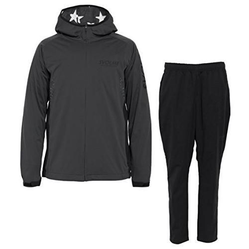 スボルメ SVOLME テックブレーカートップ-テックパンツ XLサイズ グレー ブラック 181-64601-020-XL-W