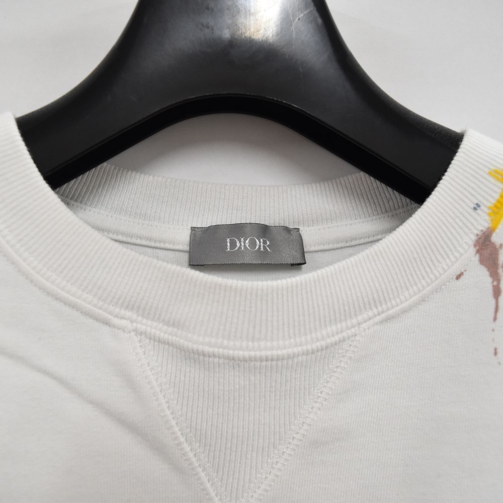 ディオール DIOR 21SS ペイントプリントロゴ刺繍 Sサイズ Tシャツ 