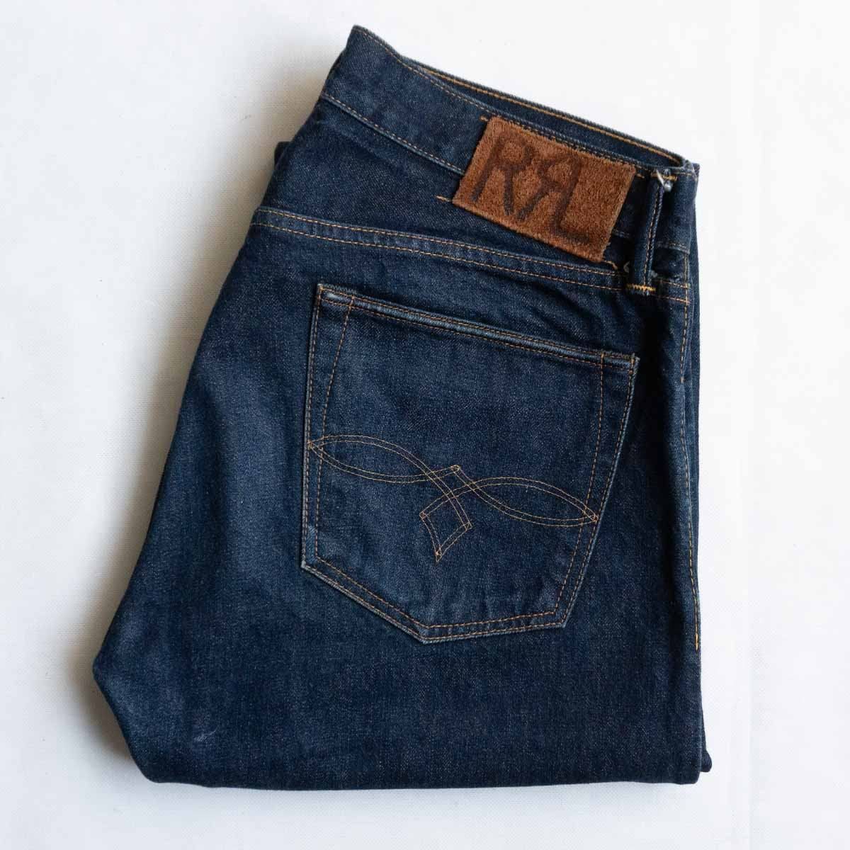 美品】RRL【ONCE WASH LOW STRAIGHT JEANS】32×32 ロー