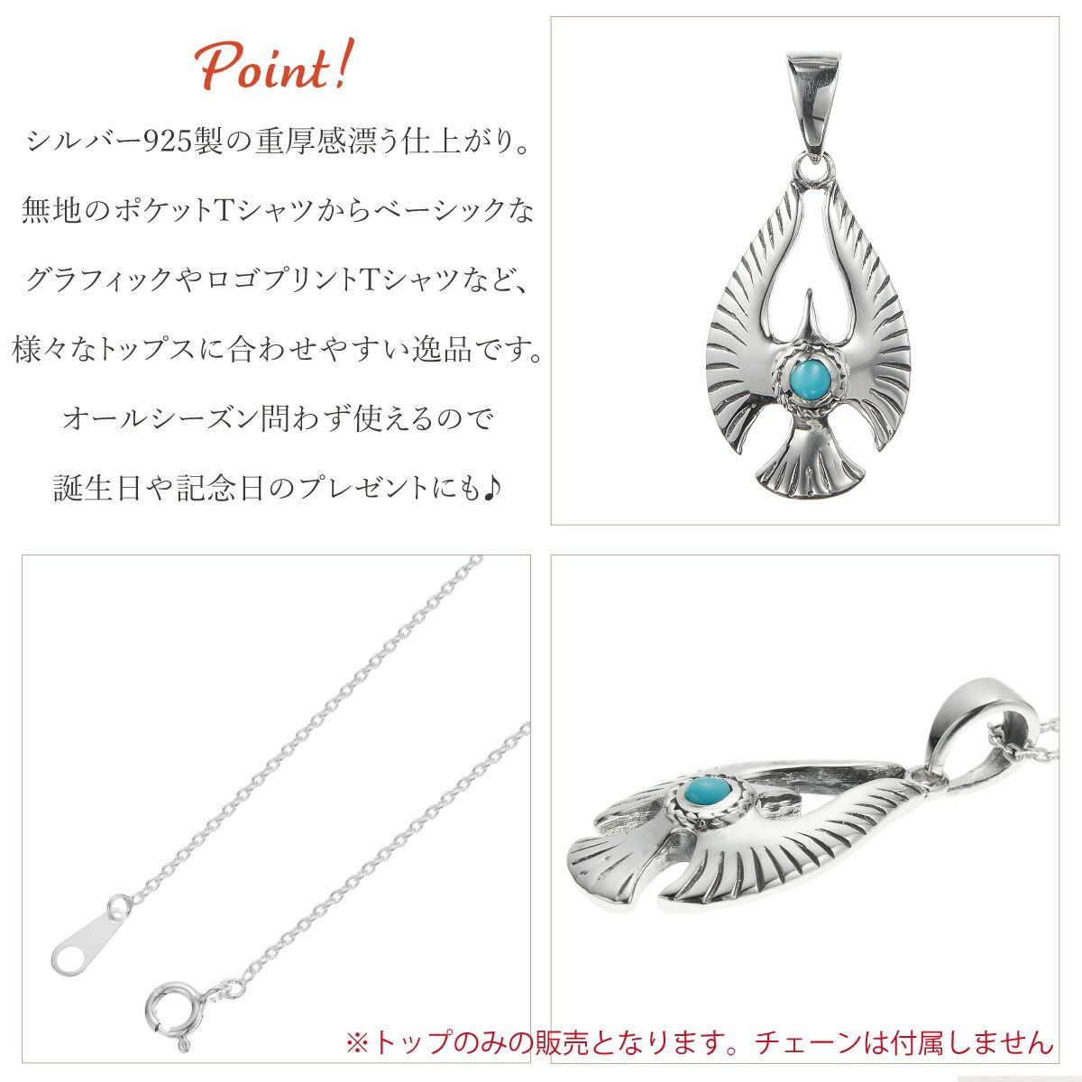 ペンダントトップ ネックレストップのみ メンズ レディース シルバー