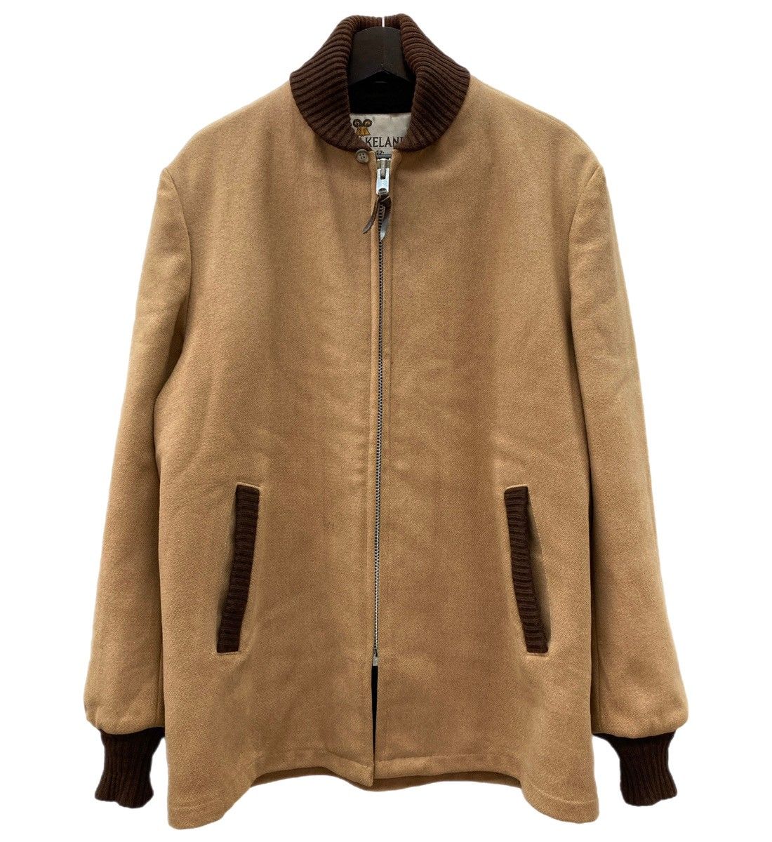 レイクランド LAKELAND 70's 70年代 ファラオジャケット カーコート ショールカラー ヘチマ襟 ツートン TALON 茶 サイズ 42 ジャケット 無地 ベージュ 104MT-1023