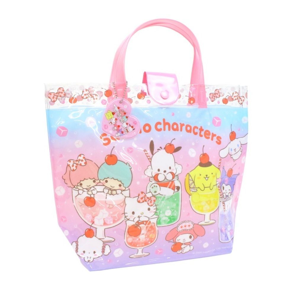 キャラクターイラスト バッグ ピンク水色 高波クリエイト プールバッグ ボストン型 キャラクター 通販