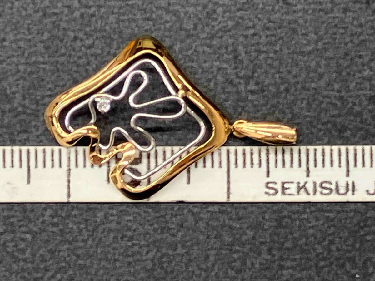 ✿ K18 Pt900 イエローゴールド プラチナ トップ 総重量1.34g アクセサリー