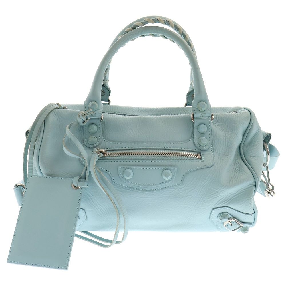 BALENCIAGA バレンシアガ　ミニ　水色レザーショルダーバッグ BALENCIAGA バレンシアガミニ水色レザーショルダーバッグ