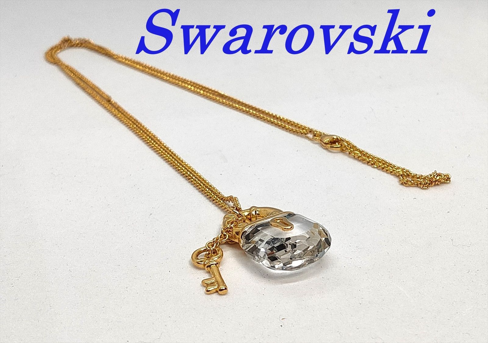 美品】SWAROVSKI スワロフスキー ネックレス 鍵モチーフ くわしい