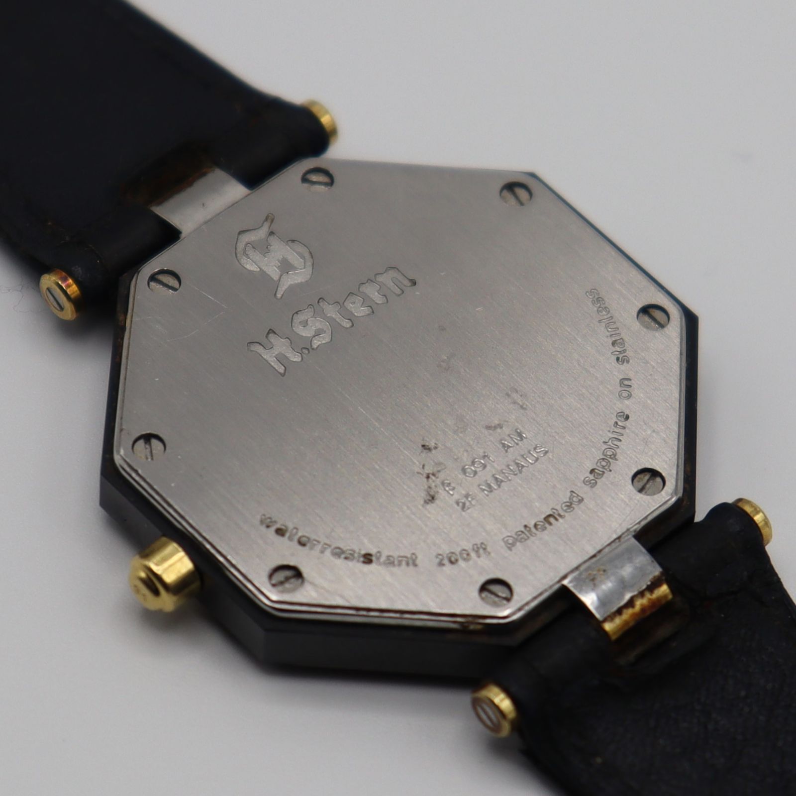 アガ・スターン H.Stern 1Pダイヤ　 カットガラス 純正ブレス　電池新品 アガ・スターン H.Stern 1Pダイヤ カットガラス 純正ブレス 電池新品