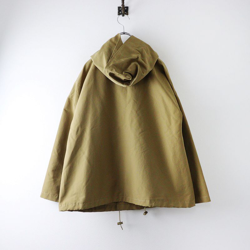 トラバイユマニュアル TRAVAIL MANUEL N Cグログランボタンパーカ ｜ベージュ 羽織り ジャケット