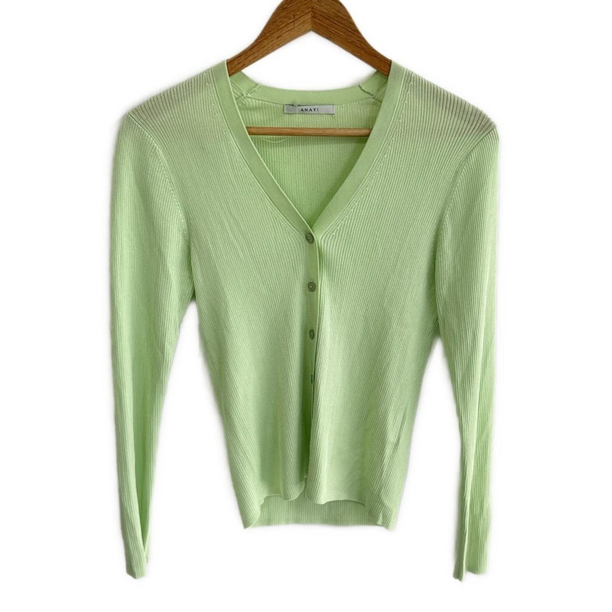 ANAYI アナイ カーディガン サイズ38 M レディース - ライトグリーン 長袖