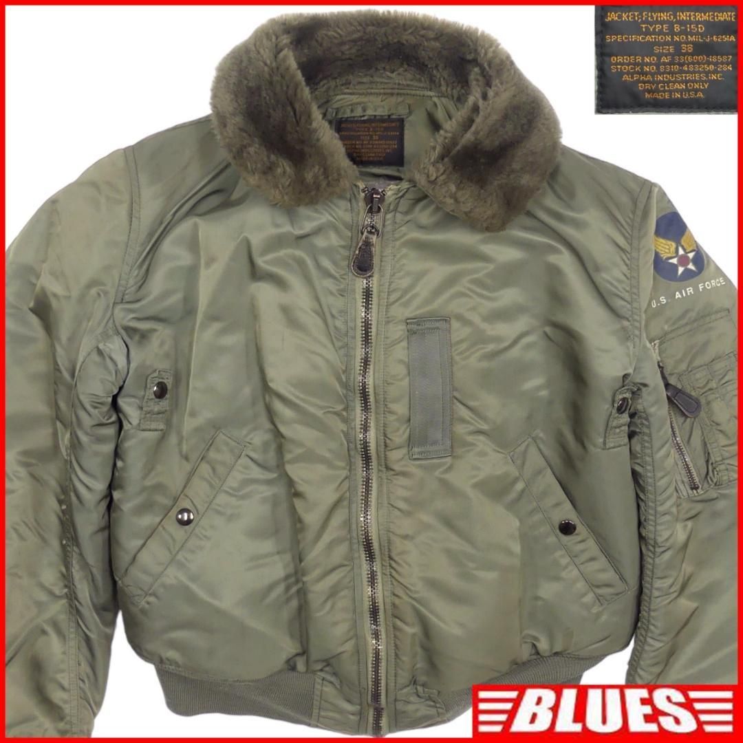 Shiro様　ブラック　BS MA-1（タグつき） USA製 B-15D フライトジャケット MA-1 ALPHAアルファJJ802