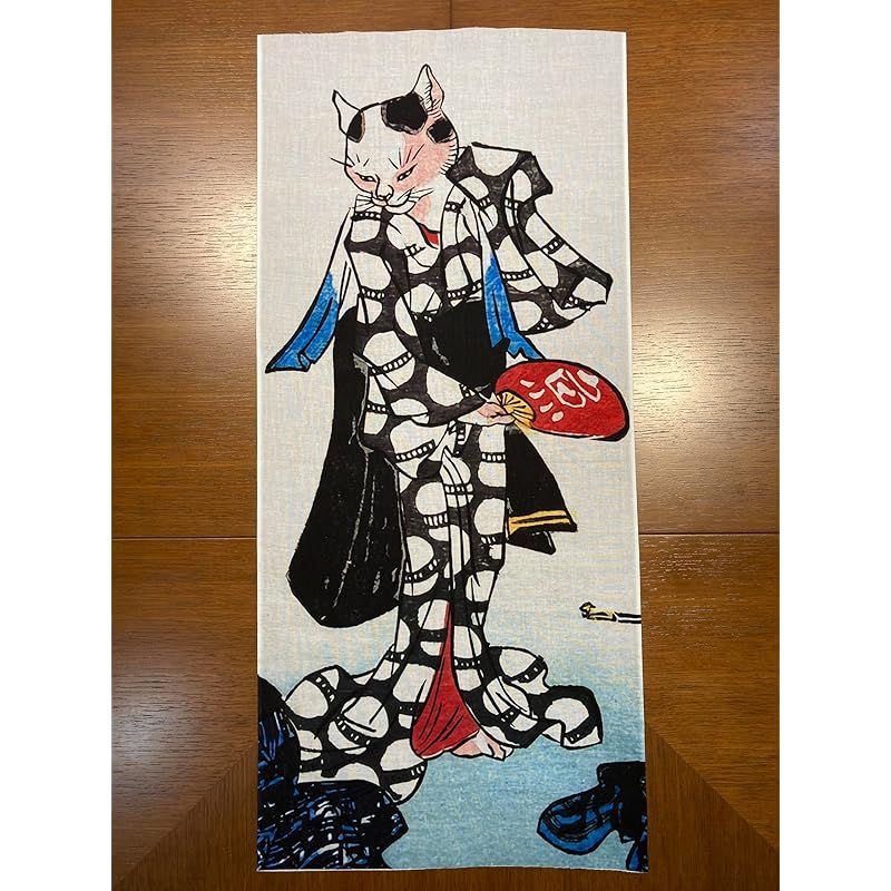 柿渋染めもんぺ【猫a】歌川国芳 浮世絵手ぬぐい ハンドメイド ワイドパンツ 柿渋染めもんぺ【猫a】歌川国芳 浮世絵手ぬぐい ハンドメイド