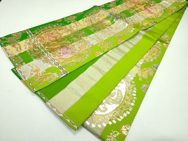 期間限定セール40％off○最高級 龍村平蔵製 六通柄 本袋帯 円文向虎錦