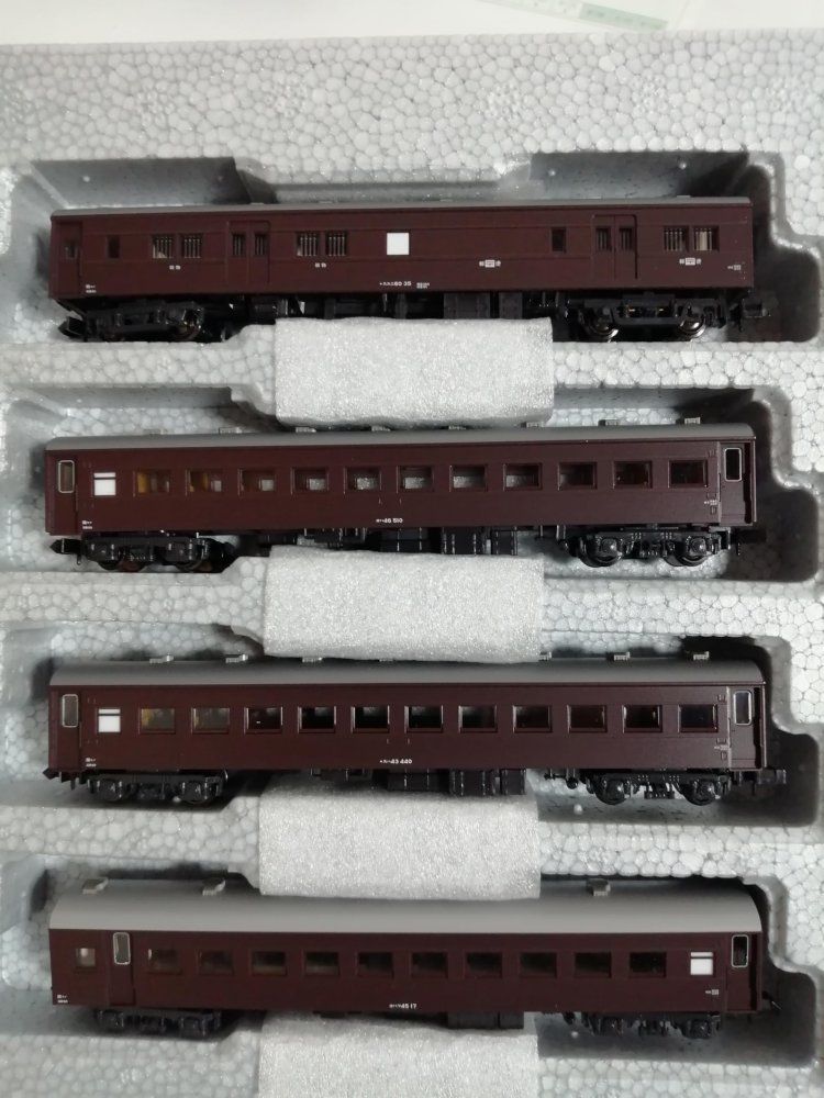 KATO Nゲージ 旧形客車 4両セット 茶 10-034 鉄道模型 男女両用