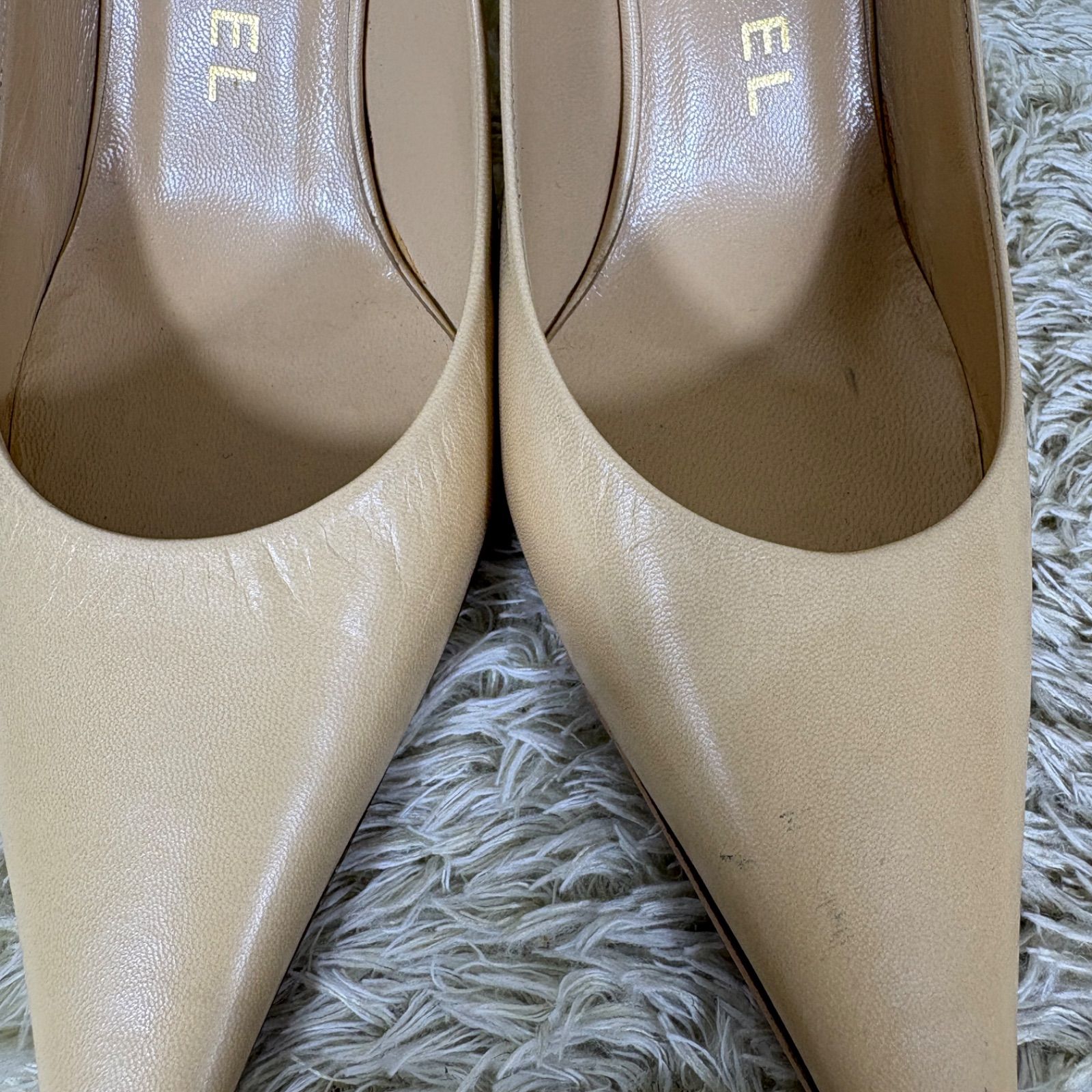 CHANEL シャネル　ベージュ　ミュール　ヒール　サンダル　靴 CHANEL】シャネル CC ミュール ラムスキン ベージュ (CHANEL