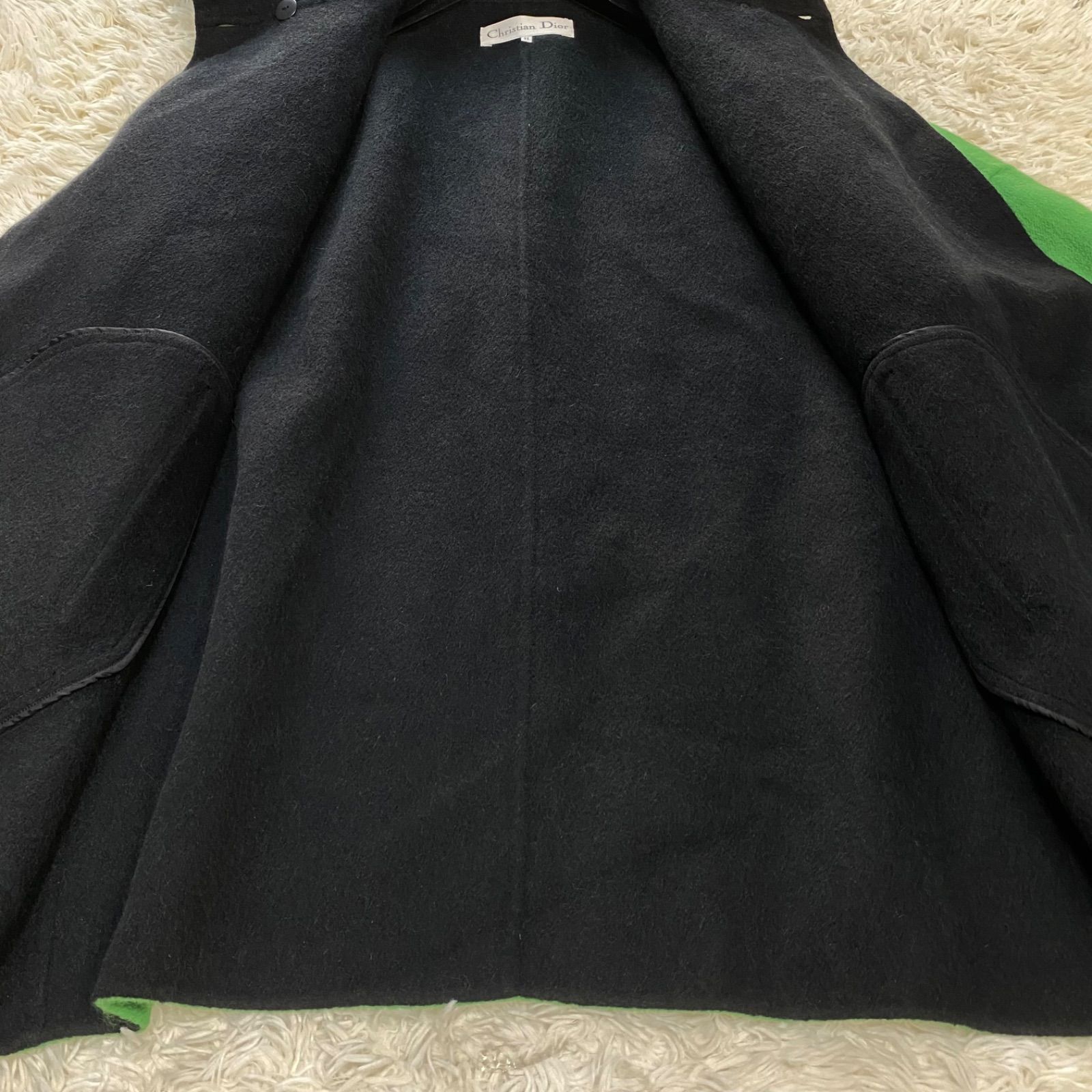 ️クリスチャンディオール ヴィンテージ ロングコート グリーン アンゴラ混 GULLKHAN_COM